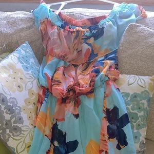 Bisou Bisou maxi dress, size 16, EUC